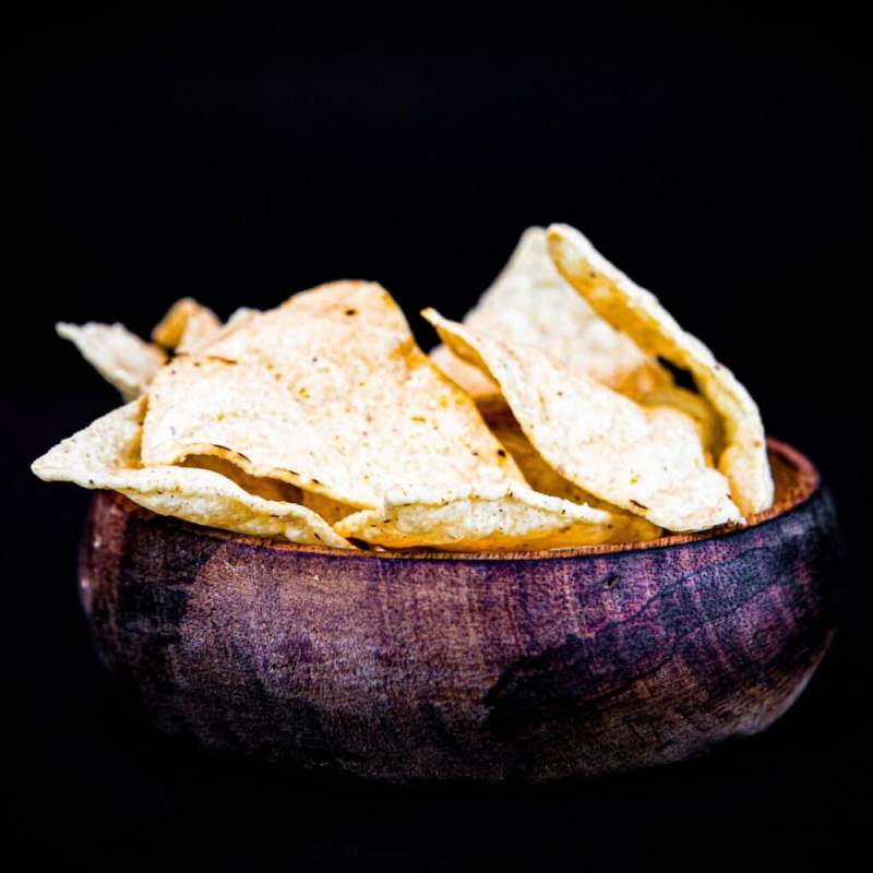 Bowl of tortillas or Mexican chips
