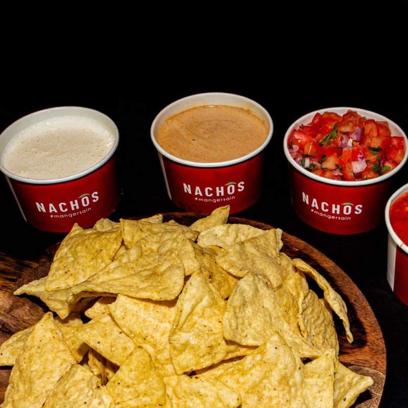 Mexican chips with sauces