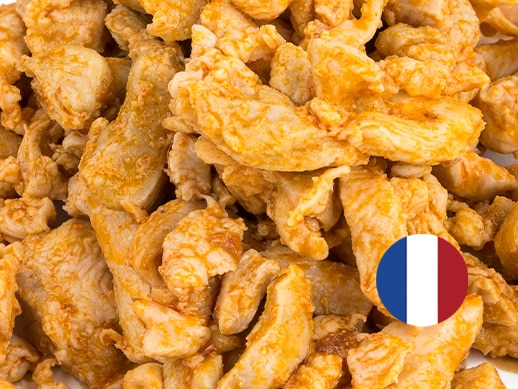 Poulet paprika : La viande française est marinée dans une sauce paprika, ajoutant une note parfumée et légèrement épicée à votre repas mexicain.