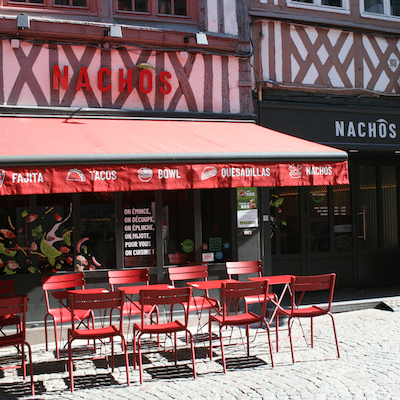 Terrasse de Nachos Rouen Vieux Marché